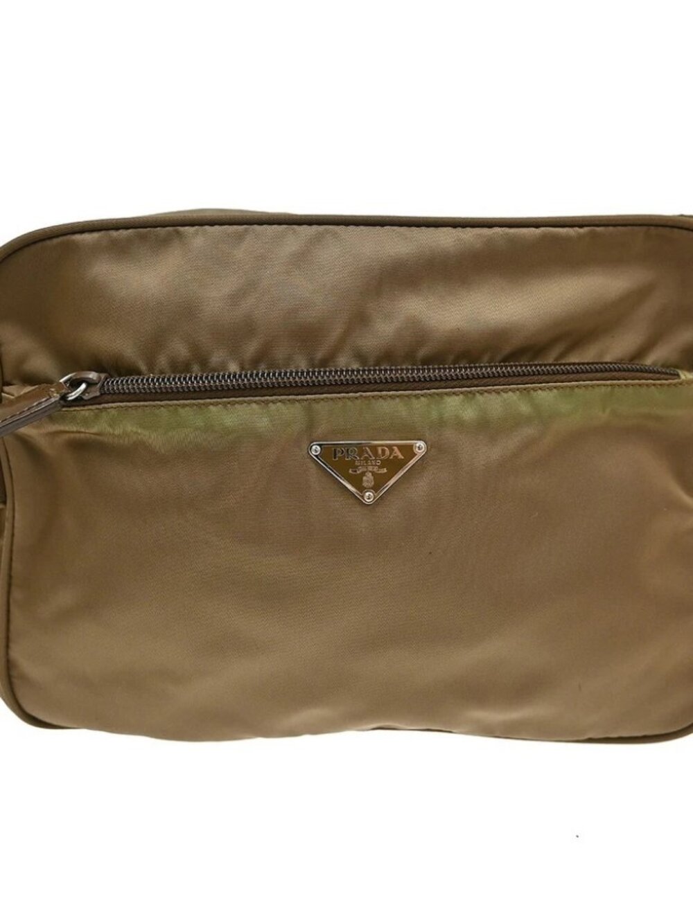 Prada Brown Nylon Shoulder Bag